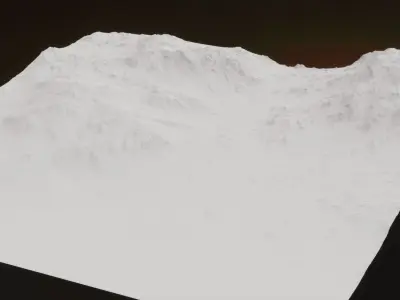 Terrain beach landscape HI-poly 3D model