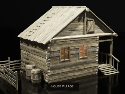 Constructor village houses 3D Model Pack