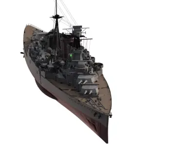 WW2 BRITAIN ROYAL NAVY CRUISER 3D model