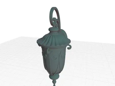 Lininger Black Hammered Glass Outdoor Wall Lantern 3D model purchase