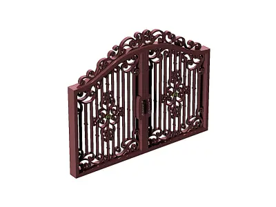 Iron door 01 3D model