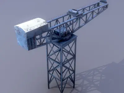 James Watt Dock Crane Low-poly 3D model