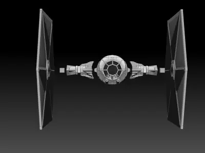 Black Series Scale Tie Fighter 3D print model