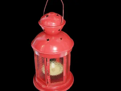 Vintage Candle Lamp Pbr Low-poly 3D model