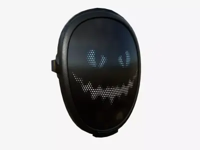 LED Screen Mask A02 - Face B - Character Design Low-poly 3D model