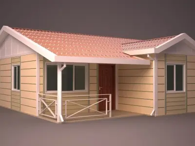 HOME house with roof 3D model