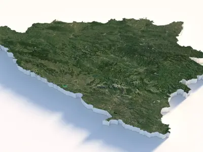 Bosnia and Herzegovina Country Terrain 3D model