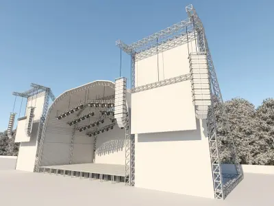 Festival Concert Stage 3D model