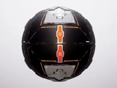 PBR Sci-Fi Spaceship Texture 35 Low-poly 3D model