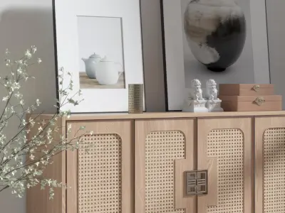 Modern entrance style cabinet 3D model