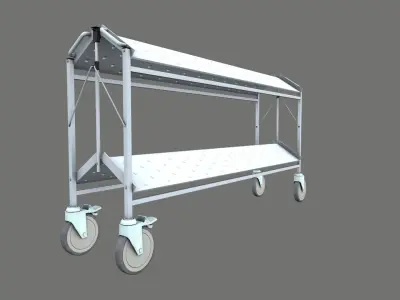 Stainless Steal Screw Rack Low-poly 3D model
