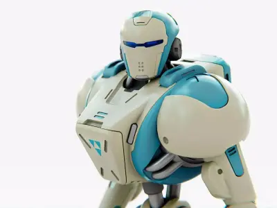 ANDROID MECHA-B  RIGGED 3D model