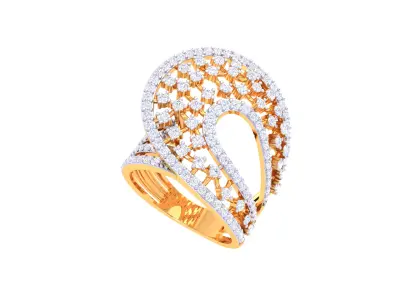 Women Ring  Render 3dm STL OBJ FBX Details 3D print model 147