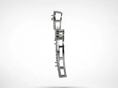 PE23 Classic Solitaire Pendant half ct CAD STL 18K  4g 3D print model