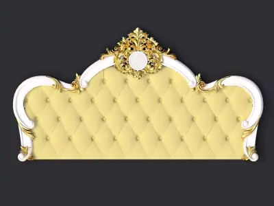 bed headboard 3D model 12