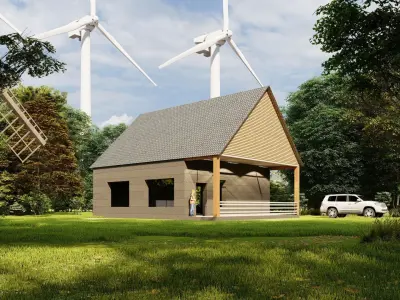 House Sketchapp Lumion Forest Edition Free low-poly 3D model