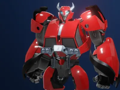 Cliffjumper Transformers Prime Character Rig 3D model