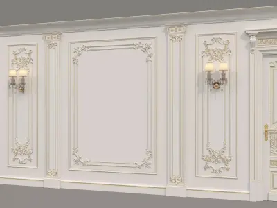 Wall Molding in Classic French style 49 3D model