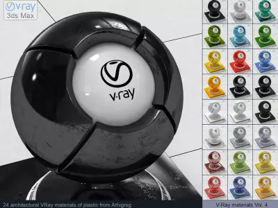 Architectural Vray materials for 3ds Max - Plastic 3D model