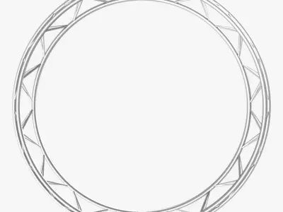 Circle Triangular Truss Full diameter 300cm 3D model