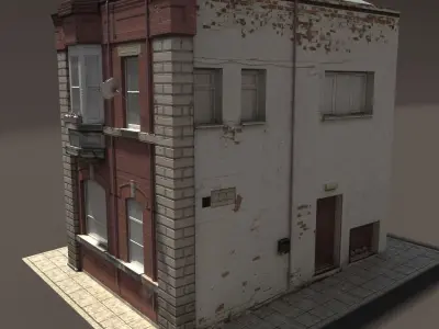 Apartment House Low Poly 3d Model 152 Low-poly 3D model