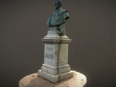 Zsigmondy Vilmos bust - mellszobor 3D model