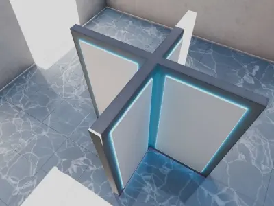 VR Gallery for Product Showcase Low-poly 3D model