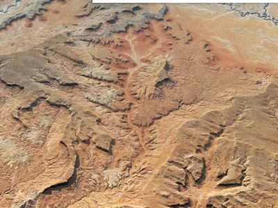 Rocky Landscape Plateau 3D model