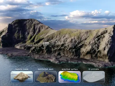 Pacific Island Multipurpose Terrain Model 3D model