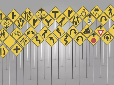 38 Street Signs 3D model