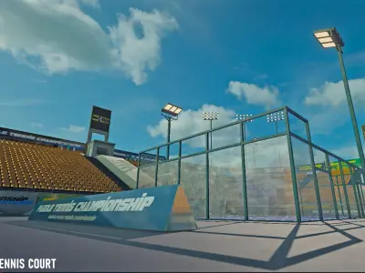 Padel Tennis court - sports ground 3D model