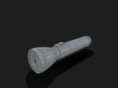 Flashlight Low-poly 3D model 13