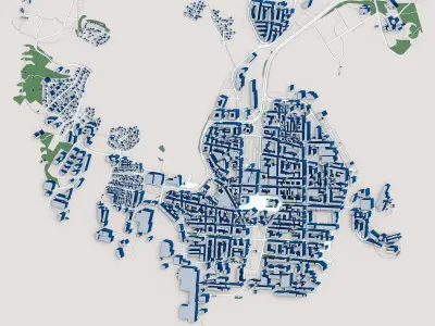 Karlskrona City Sweden 3D model