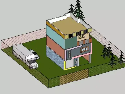 Two storey house 3D model