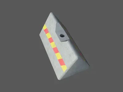 Jersey barrier Low-poly 3D model