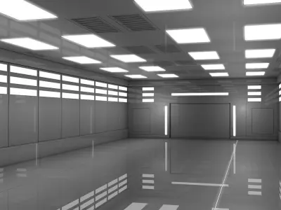 Sci Fi Warehouse 3D model 16