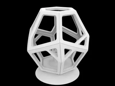 Spiral Column Lamp Holder 3D Print Model 3D print model