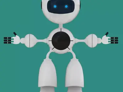 Smart Robot Low-poly 3D model