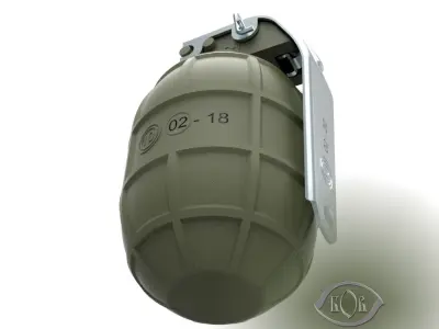 Bulgarian hand grenades GHO1 and GHD2 Moulage 3Dprintable 3D model