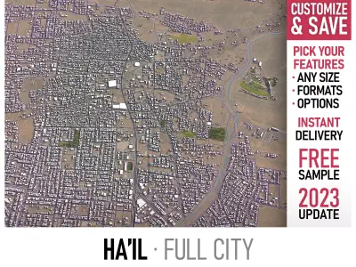 Hail - 3D City Model Low-poly 3D model