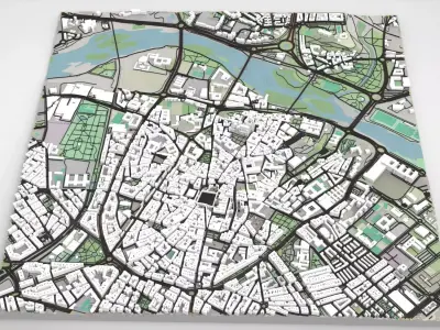 Cityscape Salamanca Spain 3D model