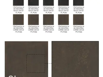 Cifre Ceramica Set 08 - Bundle - Industrial Iron and Cooper Texture