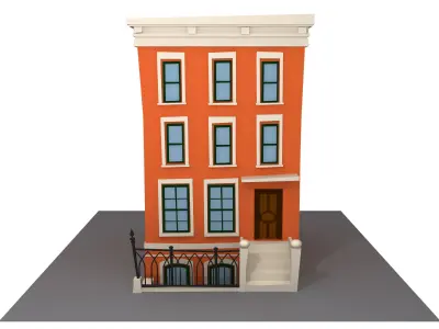 Building Cartoon 3D model