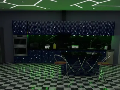 Kitchen the red firefly 3D model