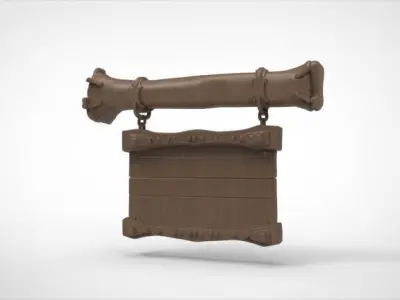 medieval sign 3D print model buy