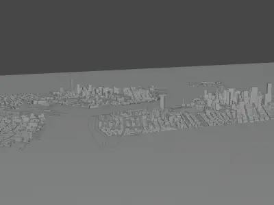 the city map Free low-poly 3D model
