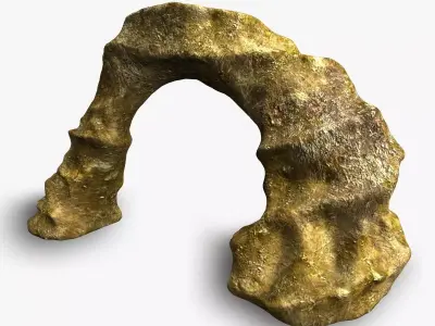 Small Arch - Lichen Low-poly 3D model