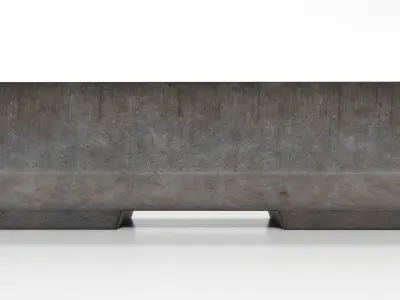 Old Barrier Concrete 3D model