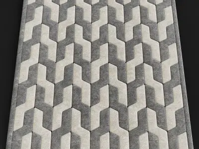 The rug company cable neutral large 3d model Low-poly 3D model