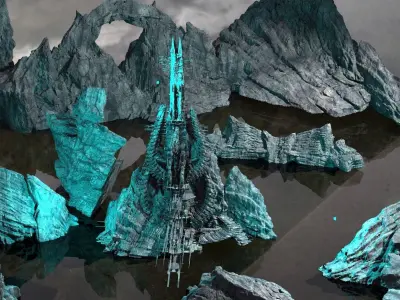 Ice Fortress shards Kit bash 1  3D model